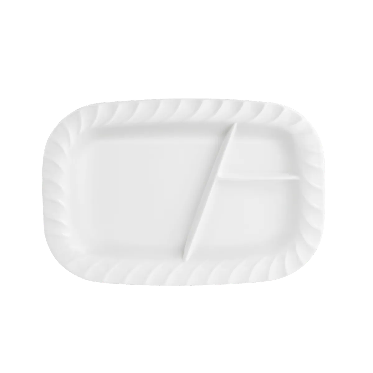 3 Compartment Rect. Plate 12.5"