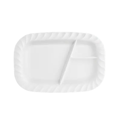 3 Compartment Rect. Plate 12.5"