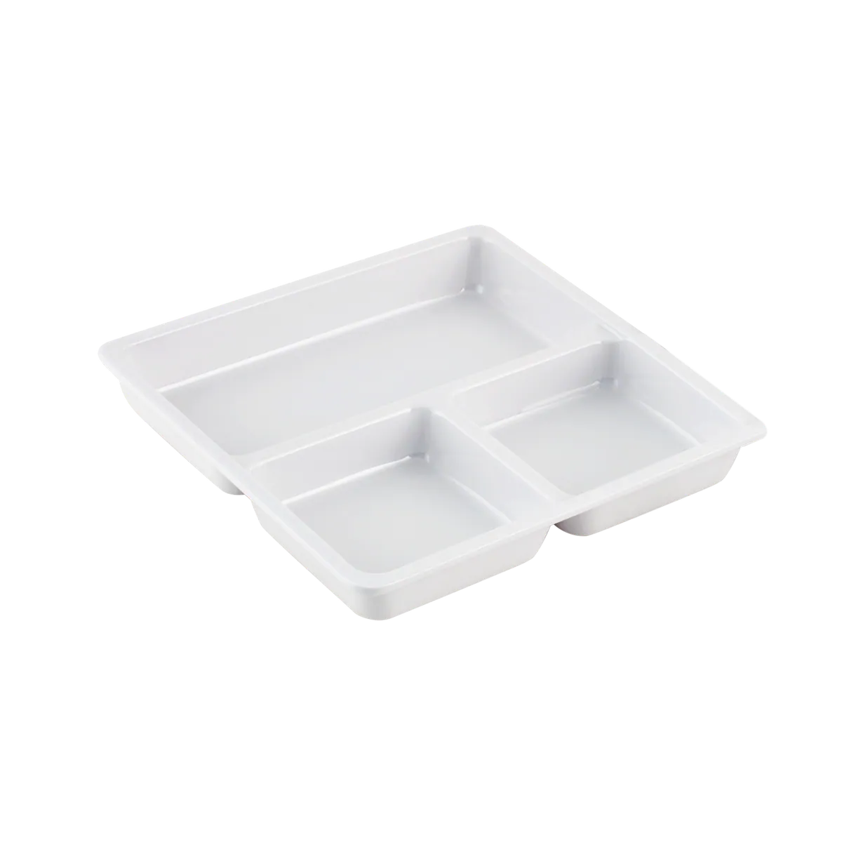 3 Compartment Tray W/ Cover 8"