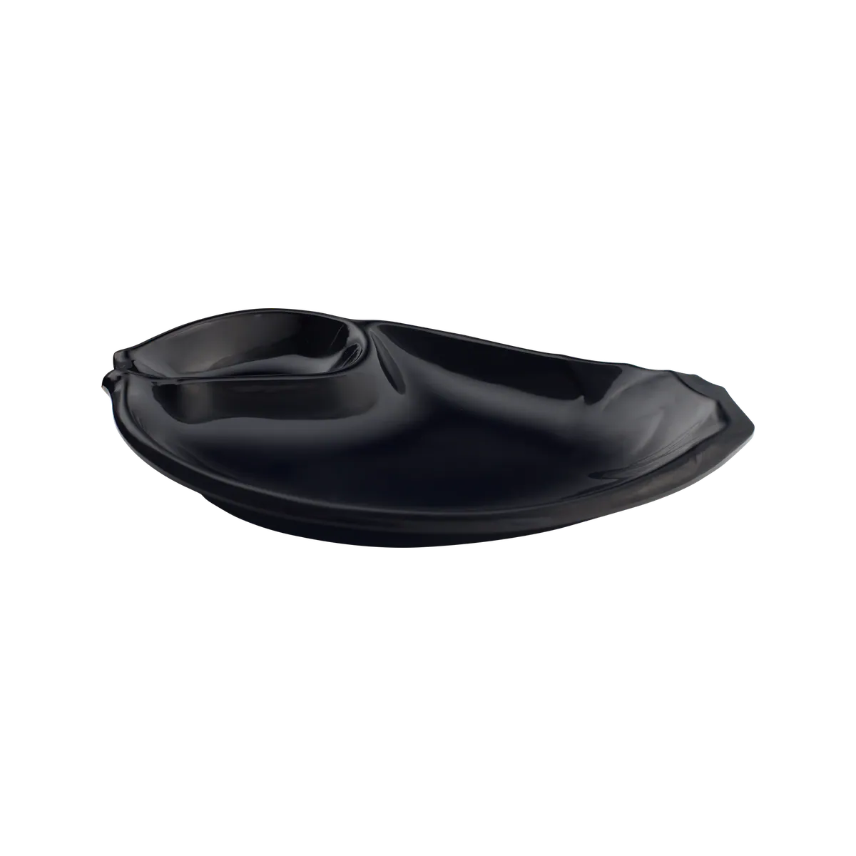 Eggplant Plate W/ Compt 8.8"