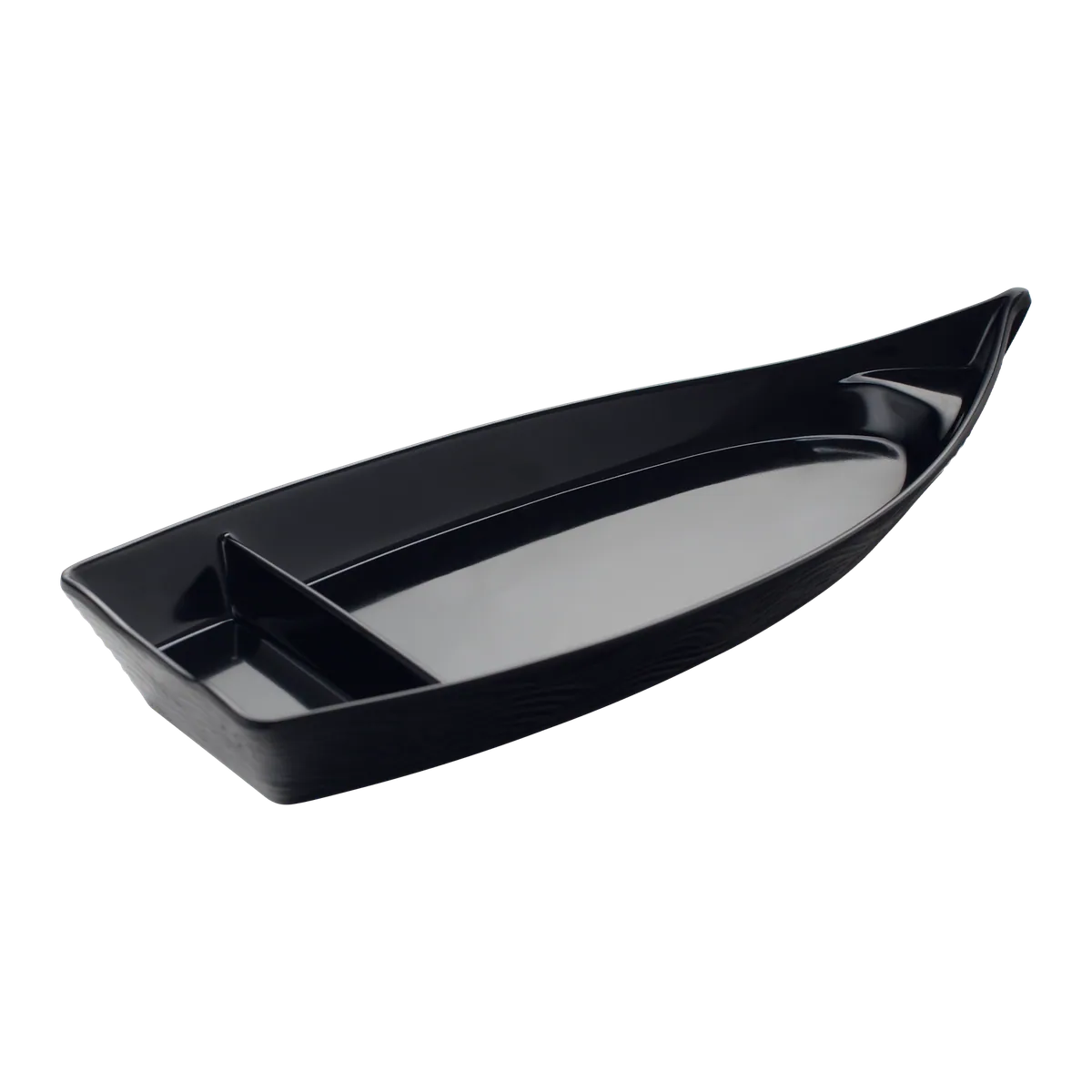 Boat Shape Plate W/ Compt 10.25"