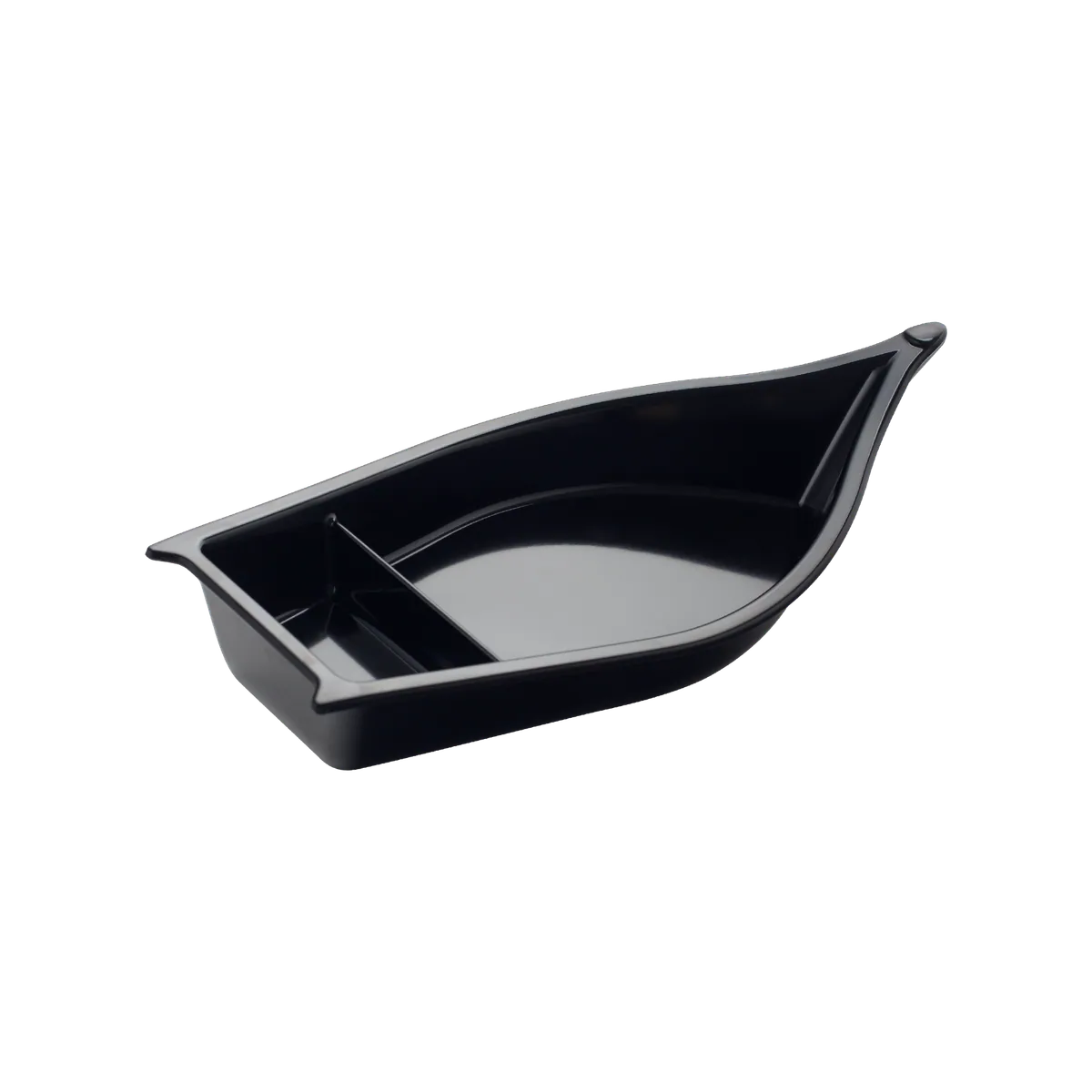 Boat Shape Plate W/ Compt 12.2"
