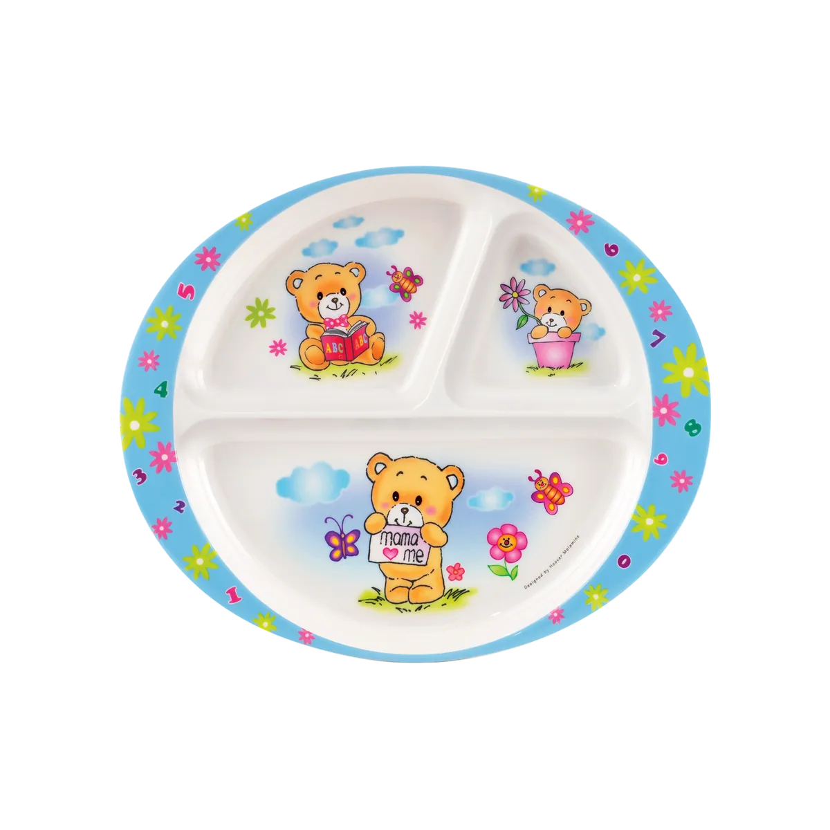 3 Compartment Oval Plate 10"