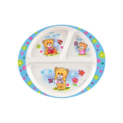 3 Compartment Oval Plate 10"