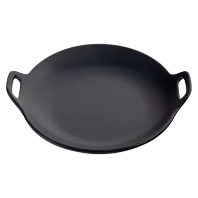 Round Plate W/ Handle 12"