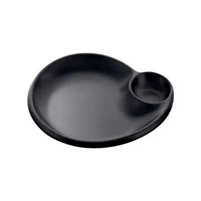 2 Compartment Oval Plate 9.5"